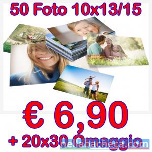 50 Stampe Digitali 10x15 € 6,90 + 20x30 Omaggio