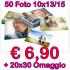 50 Stampe Digitali 10x15 € 6,90 + 20x30 Omaggio