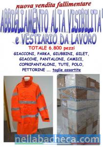 Stock abbigliamento da lavoro e altavisibilità 8000pz