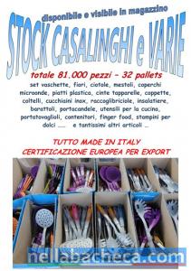 Stock casalinghi assortiti 81.000 pezzi