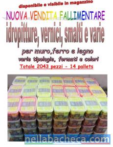 Stock idropitture, vernici e smalti 2043 pezzi